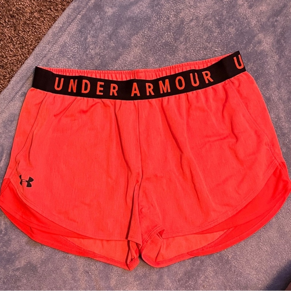Under Armour Women's Vibrant Coral Athletic Shorts
